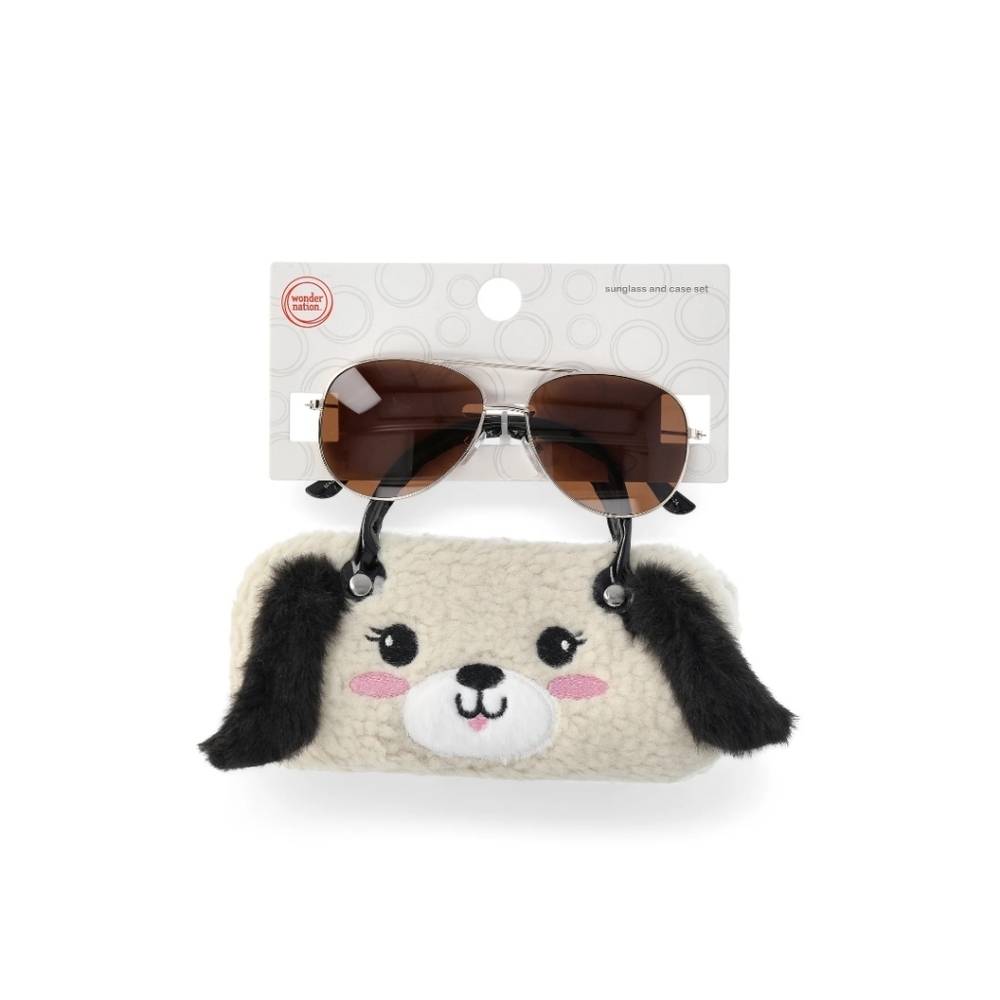 🤖♡Wonder Nation Aviator Sunglasses with Puppy Case